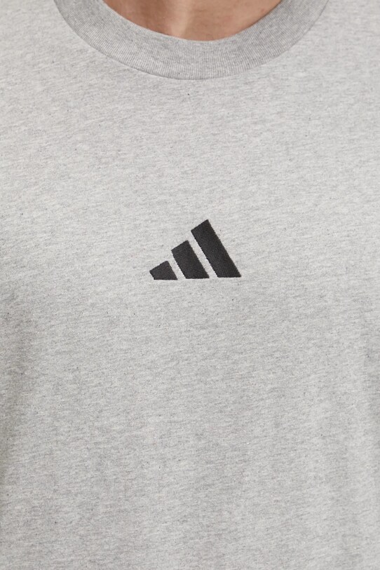 Хлопковая футболка adidas Essentials JE6396 серый