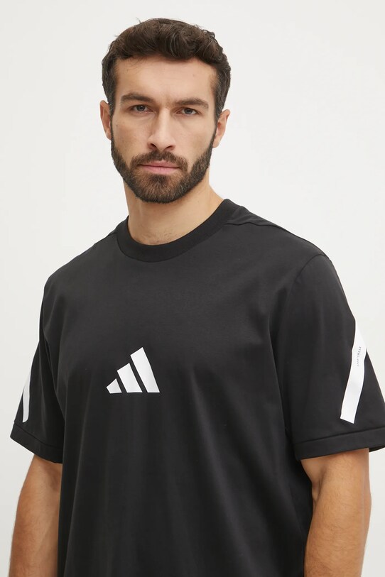 Бавовняна футболка adidas Z.N.E. чорний JC7920