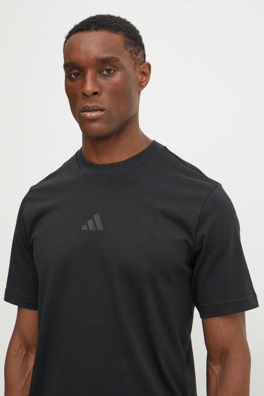 adidas t-shirt bawełniany City Escape czarny JF3329