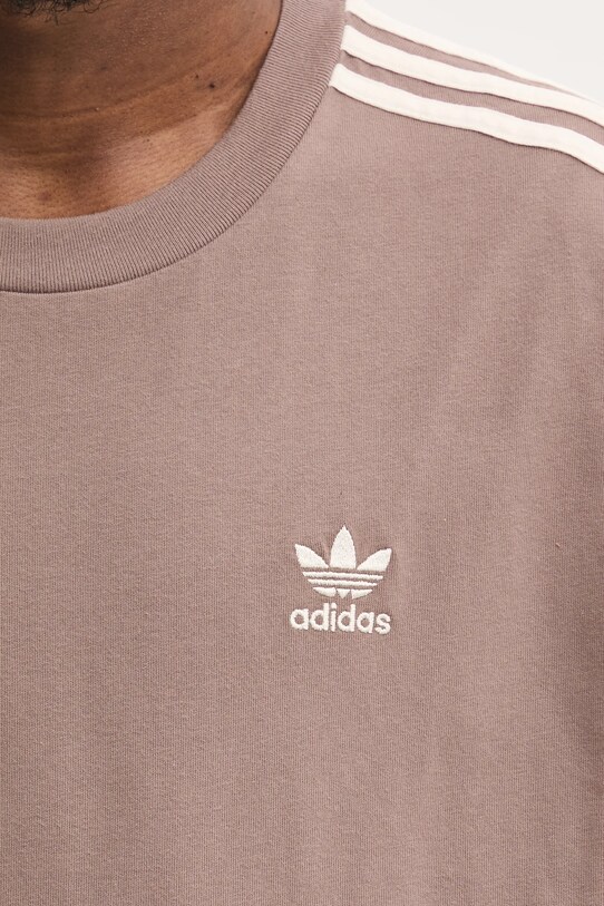 Хлопковая футболка adidas Originals Oversize tee JP1058 бежевый