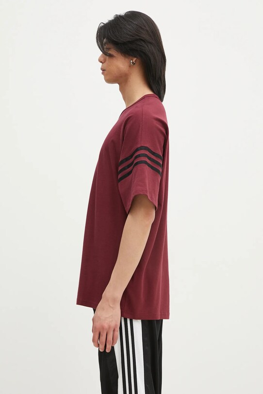 Бавовняна футболка adidas Originals Neuclassics JC9934 бордо SS25