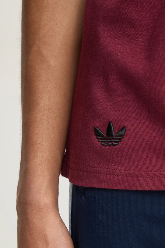 Хлопковая футболка adidas Originals Neuclassics JC9934 бордо