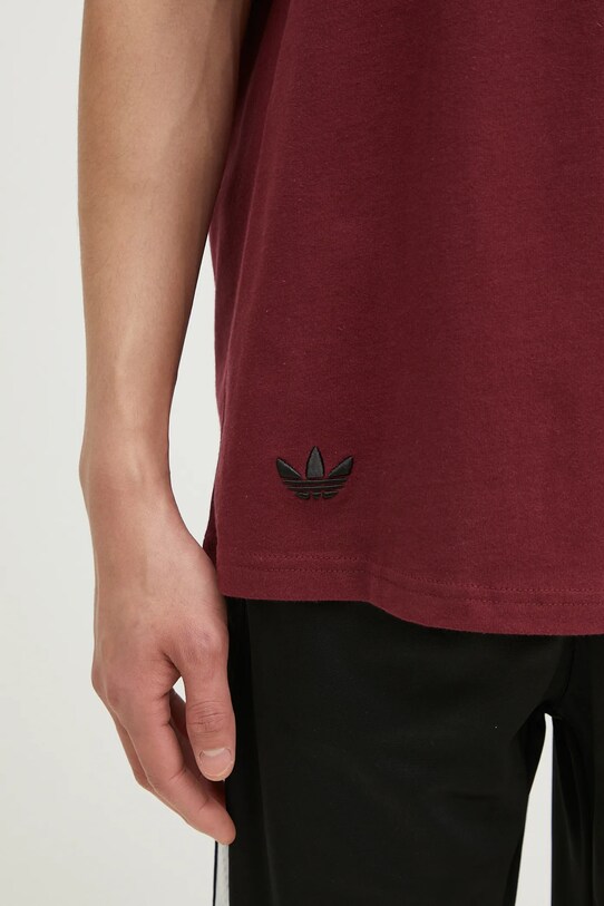 Бавовняна футболка adidas Originals Neuclassics JC9934 бордо