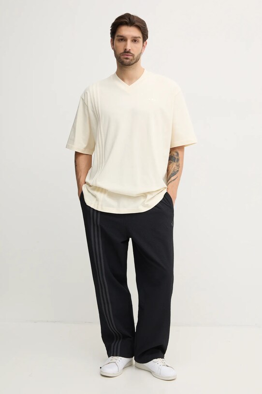 Хлопковая футболка adidas Originals FRONT ST TEE JD0912 бежевый SS25