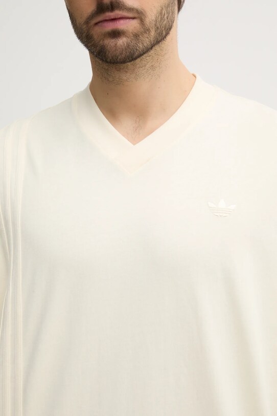 Хлопковая футболка adidas Originals FRONT ST TEE бежевый JD0912