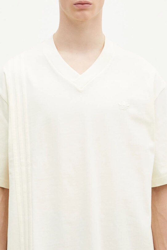 adidas Originals cotton t-shirt FRONT ST TEE beige JD0912