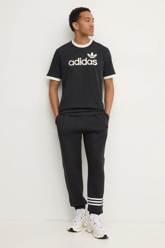 adidas Originals tricou din bumbac SIMPLE TEE JC8372 negru SS25