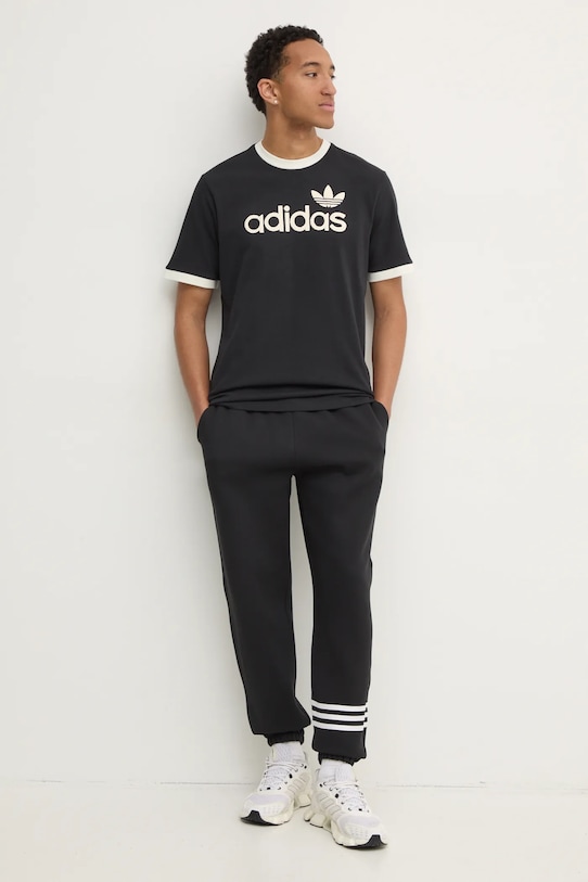 Хлопковая футболка adidas Originals SIMPLE TEE JC8372 чёрный SS25