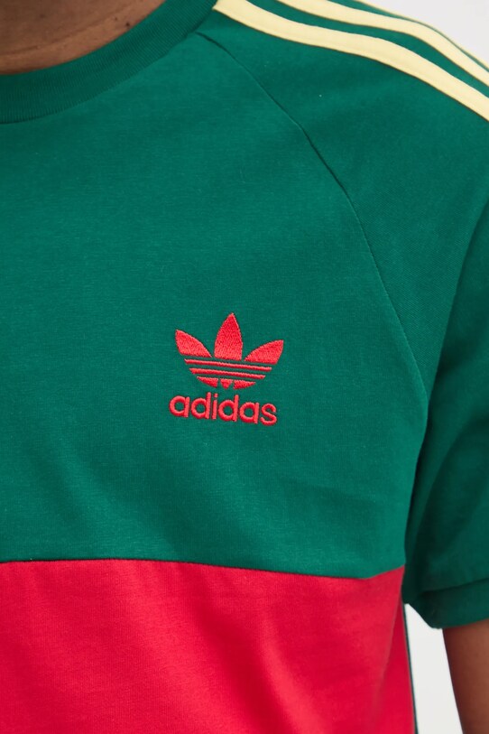 adidas Originals tricou din bumbac 3S PANEL JD4277 verde
