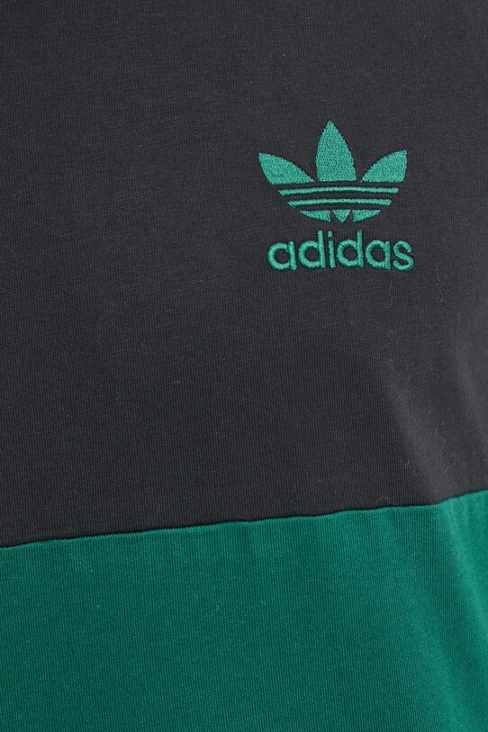 Бавовняна футболка adidas Originals 3S PANEL TEE JP1272 чорний
