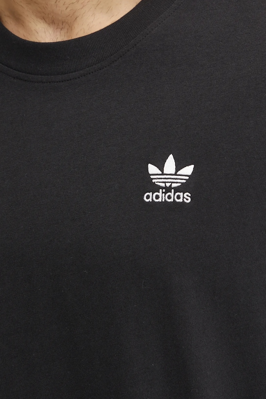 Βαμβακερό μπλουζάκι adidas Originals Essential JD0349 μαύρο
