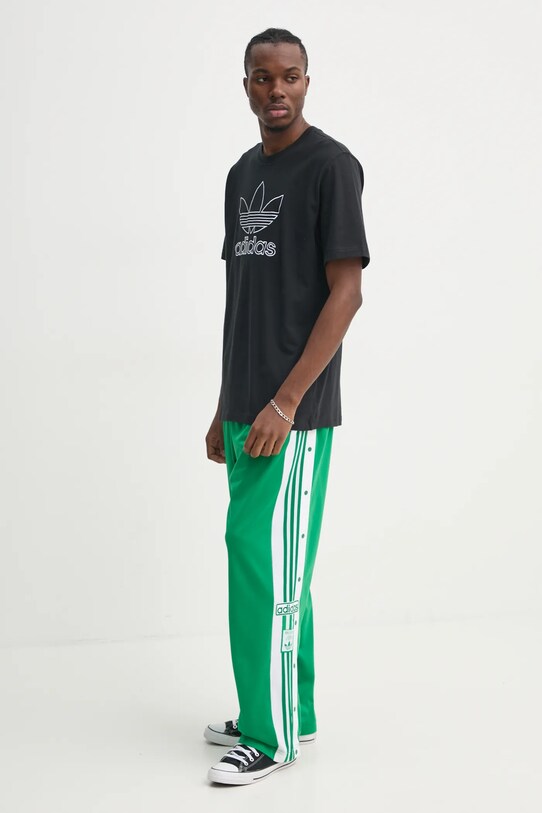 Бавовняна футболка adidas Originals OUTL TREF TEE JP1088 чорний SS25