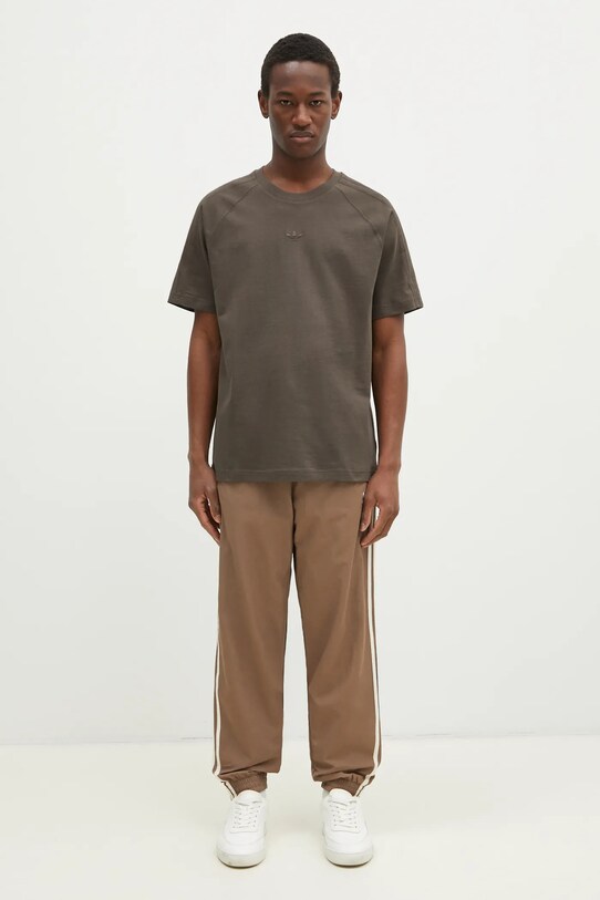 Βαμβακερό μπλουζάκι adidas Originals Essential JD3276 πράσινο
