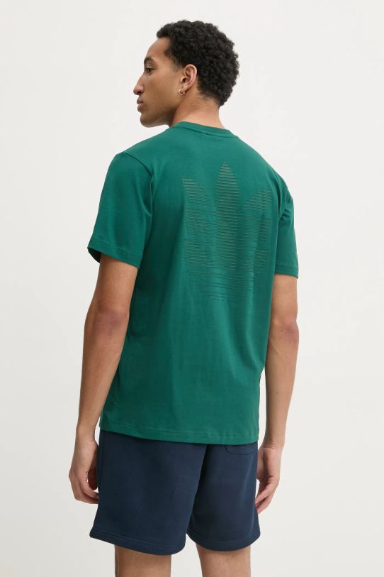 Oblečenie Bavlnené tričko adidas Originals Q12 TS TEE CO JD0680 zelená