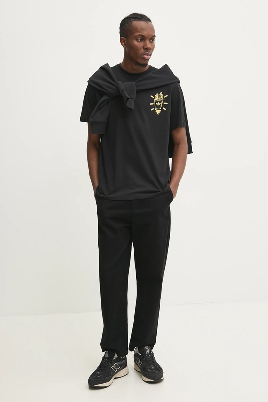 adidas Originals tricou din bumbac Q12 TS STREET B JP2672 negru SS25