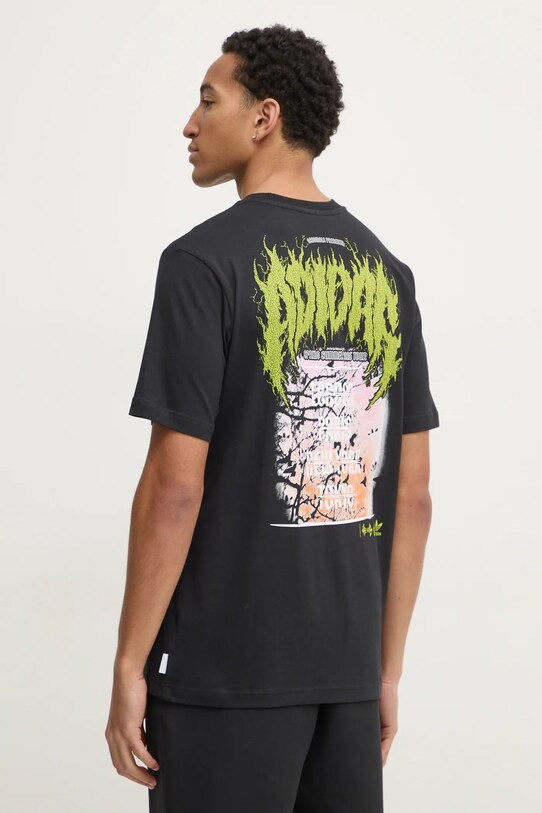 Хлопковая футболка adidas Originals Q12 TS DEATH хлопок чёрный JP2678