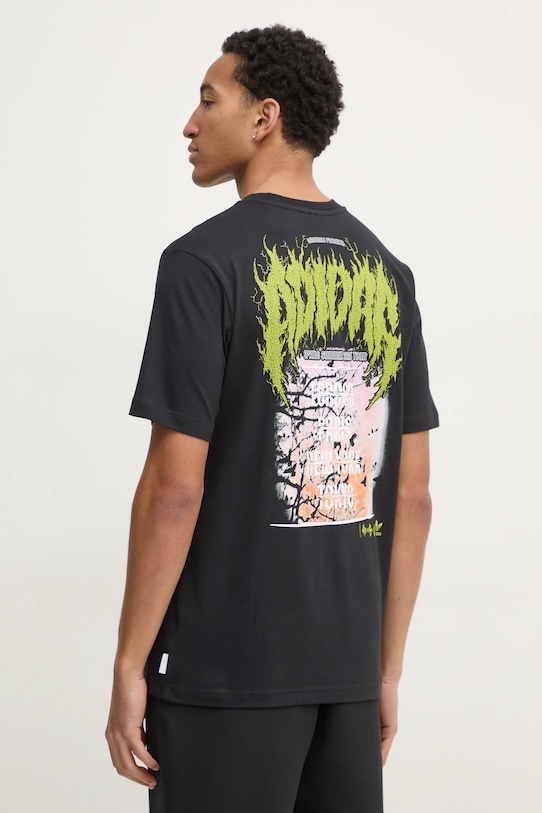 adidas Originals tricou din bumbac Q12 TS DEATH print negru JP2678