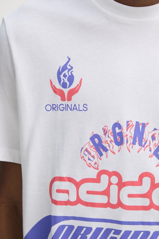 Бавовняна футболка adidas Originals Q12 TS SPONSOR JD0663 білий