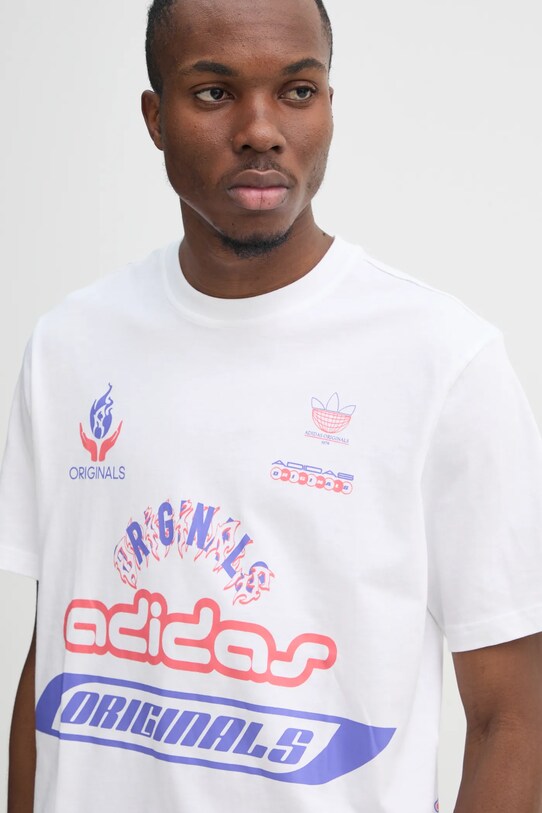 adidas Originals tricou din bumbac Q12 TS SPONSOR bej JD0663