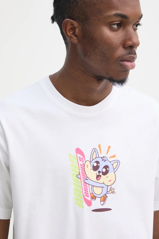 adidas Originals tricou din bumbac Q12 TS KAWAII bej JD0661
