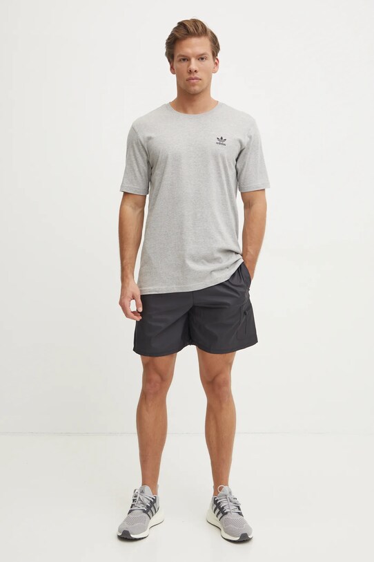 adidas Originals tricou din bumbac Trefoil JC9988 gri SS25