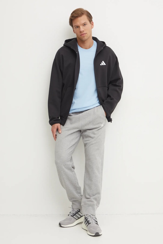 adidas Originals tricou din bumbac Trefoil JN0236 albastru SS25