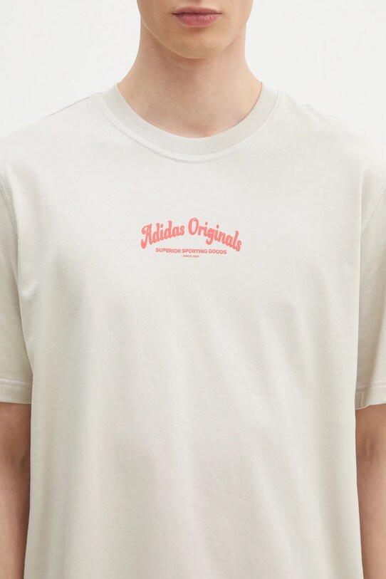 Памучна тениска adidas Originals Wabash бежов JD0667