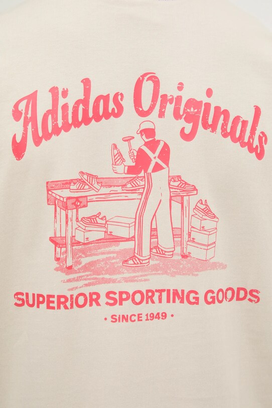 adidas Originals tricou din bumbac Wabash JD0667 bej