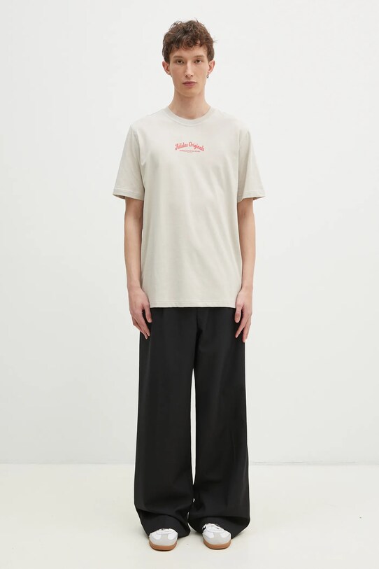 Памучна тениска adidas Originals Wabash JD0667 бежов