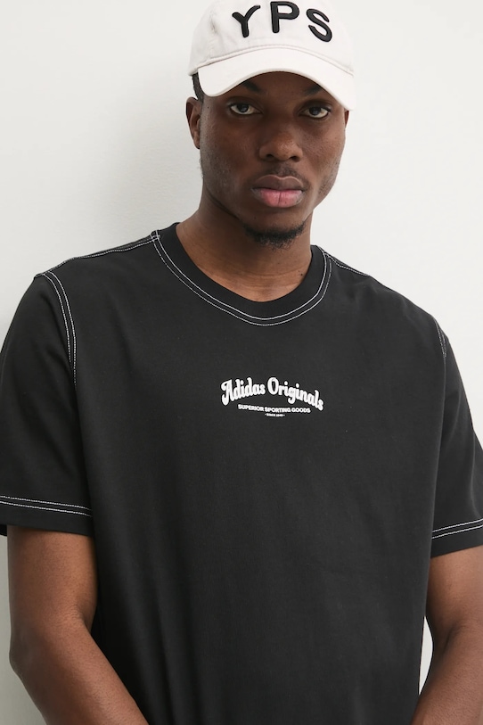 adidas Originals tricou din bumbac Wabash negru JP4477