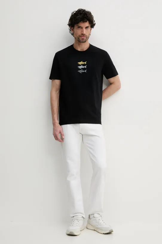 Paul&Shark t-shirt in cotone 25411005 nero SS25