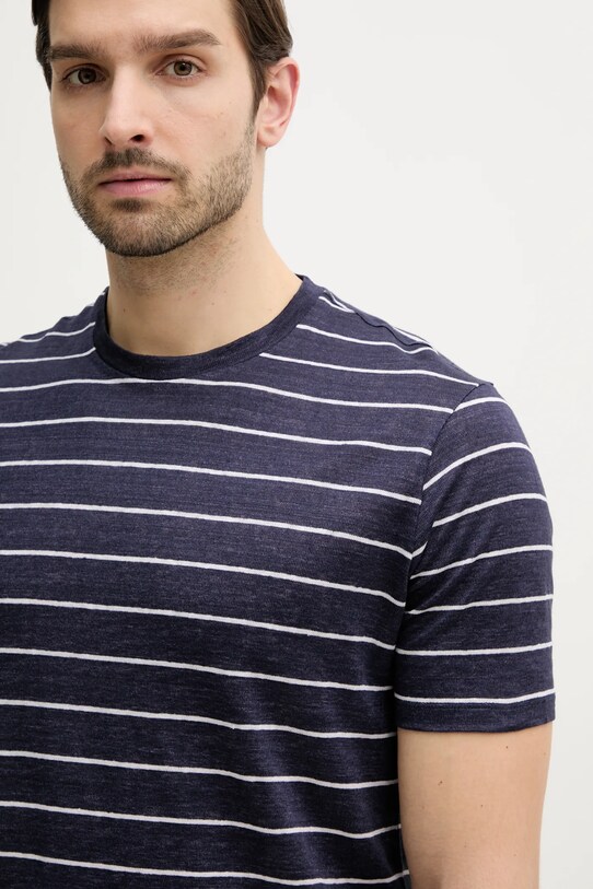 Paul&Shark t-shirt lniany granatowy 25411024