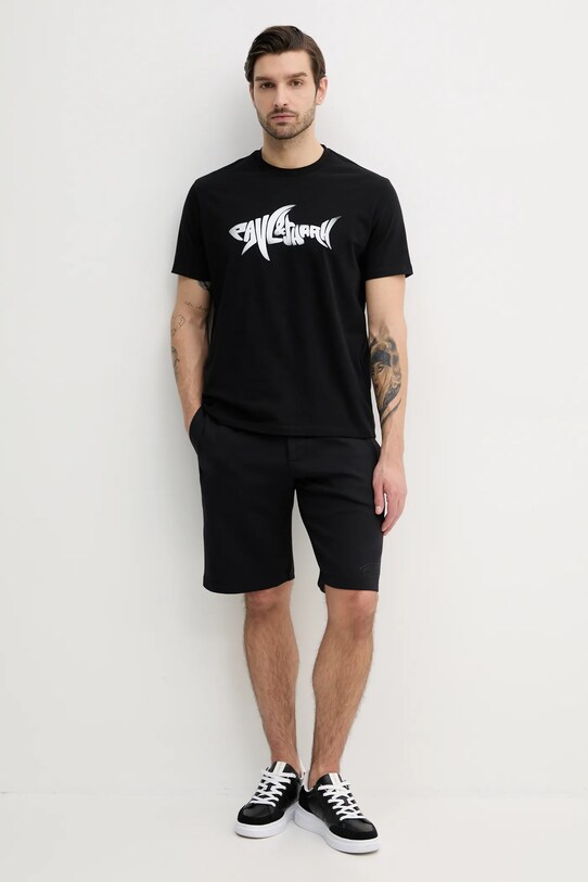 Paul&Shark tricou din bumbac 25411041 negru SS25