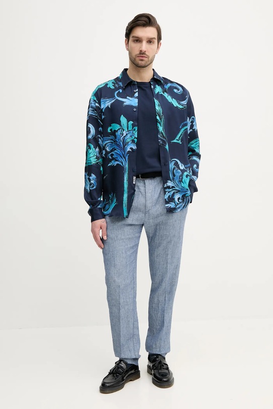 Pamučna majica Paul&Shark 25411043 mornarsko plava SS25