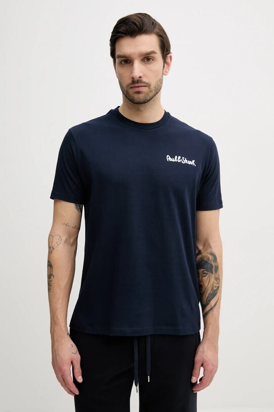 Paul&Shark t-shirt bawełniany granatowy 25411052