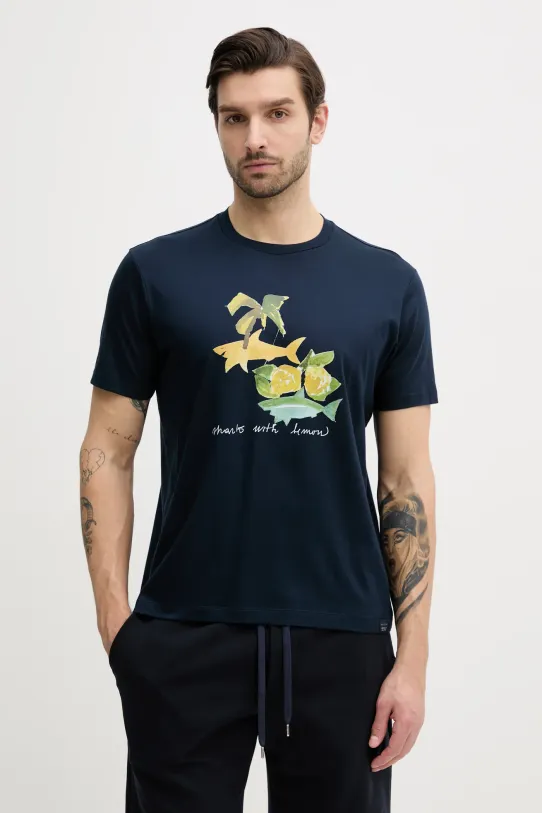 Paul&Shark t-shirt sovrastampa blu navy 25411067