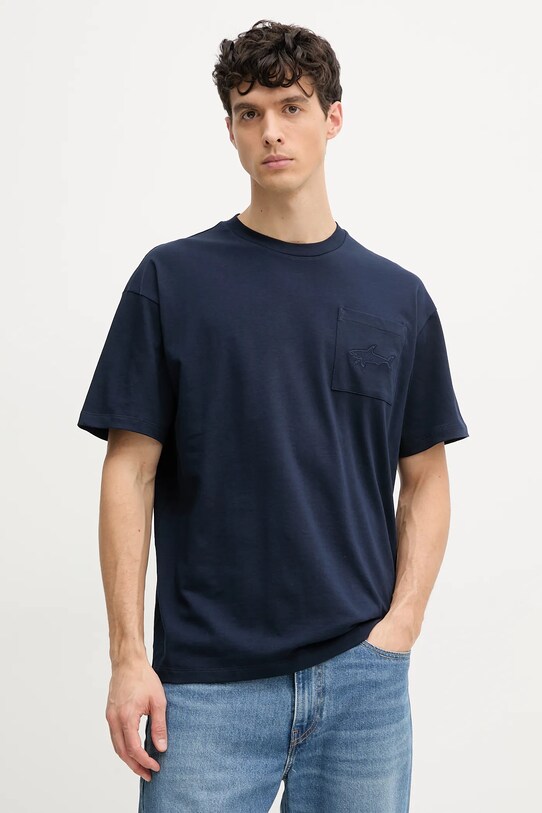 Paul&Shark tricou din bumbac imprimeu bleumarin 25411092