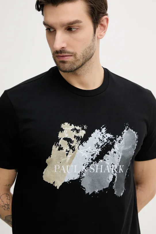 Paul&Shark t-shirt in cotone nero 25411094