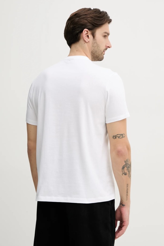 Bavlnené tričko Paul&Shark 25411095 biela SS25
