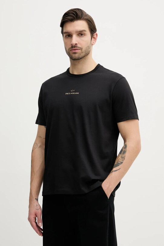 Paul&Shark tricou print negru C0P1240