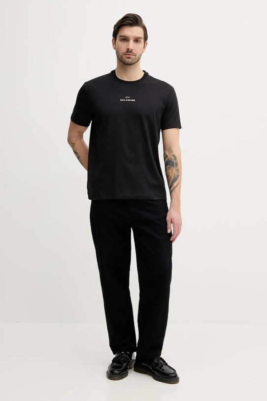 Paul&Shark tricou C0P1240 negru SS25