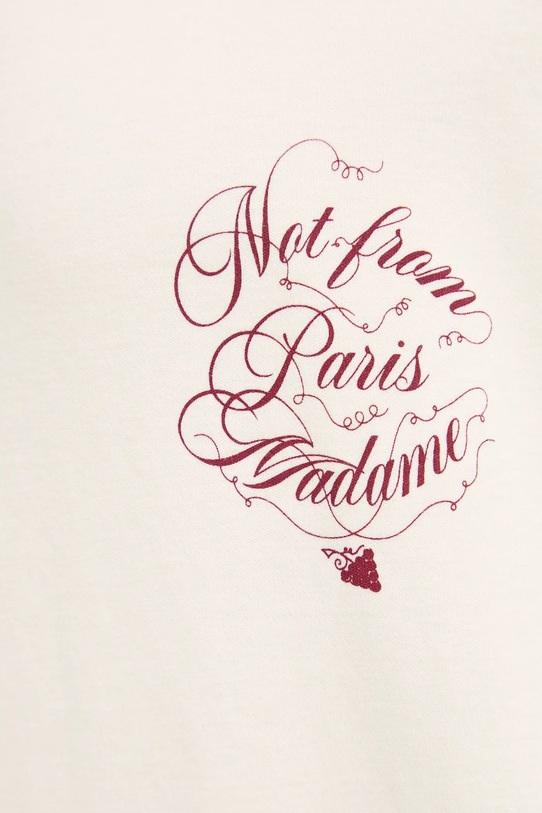 Drôle de Monsieur tricou din bumbac Le T-Shirt Slogan Vignes F.TS226.CO002.CM bej