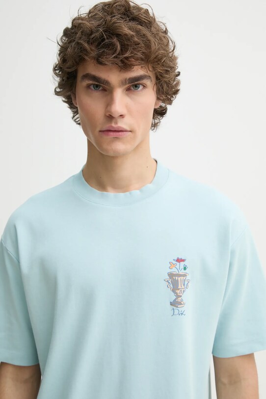 Clothing Drôle de Monsieur cotton t-shirt Le T-Shirt Vase F.TS225.CO002.LBE blue