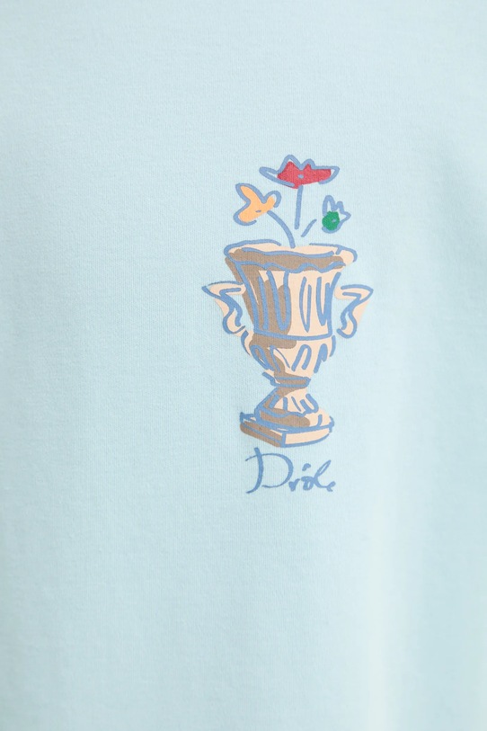 Drôle de Monsieur tricou din bumbac Le T-Shirt Vase F.TS225.CO002.LBE albastru