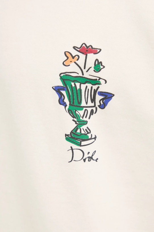 Drôle de Monsieur tricou din bumbac Le T-Shirt Vase F.TS225.CO002.CM bej