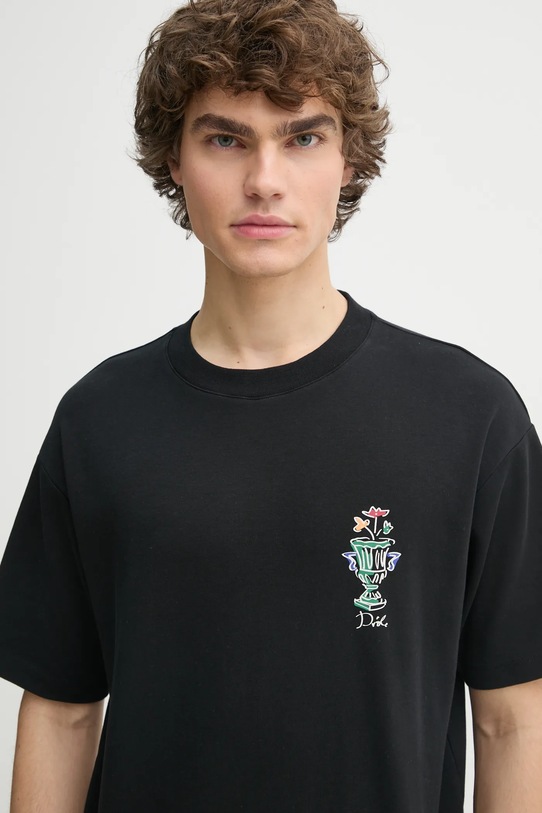 Bavlnené tričko Drôle de Monsieur Le T-Shirt Vase čierna F.TS225.CO002.BL