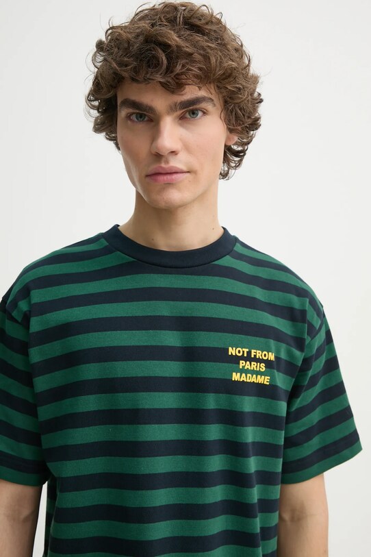 Drôle de Monsieur tricou din bumbac Le T-Shirt Slogan RayE bleumarin F.TS224.CO135.NY