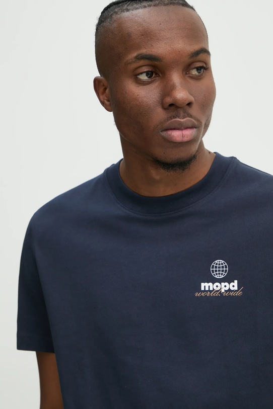 Bavlněné tričko Marc O'Polo námořnická modř 5000005429