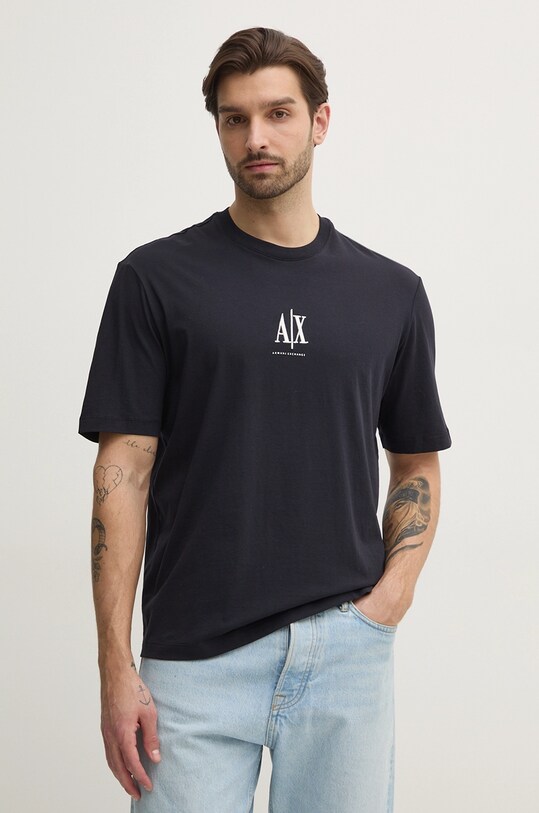 Хлопковая футболка Armani Exchange relaxed тёмно-синий XM000363.AF12308.NOS