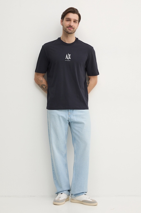 Armani Exchange pamut póló XM000363.AF12308.NOS sötétkék AA00